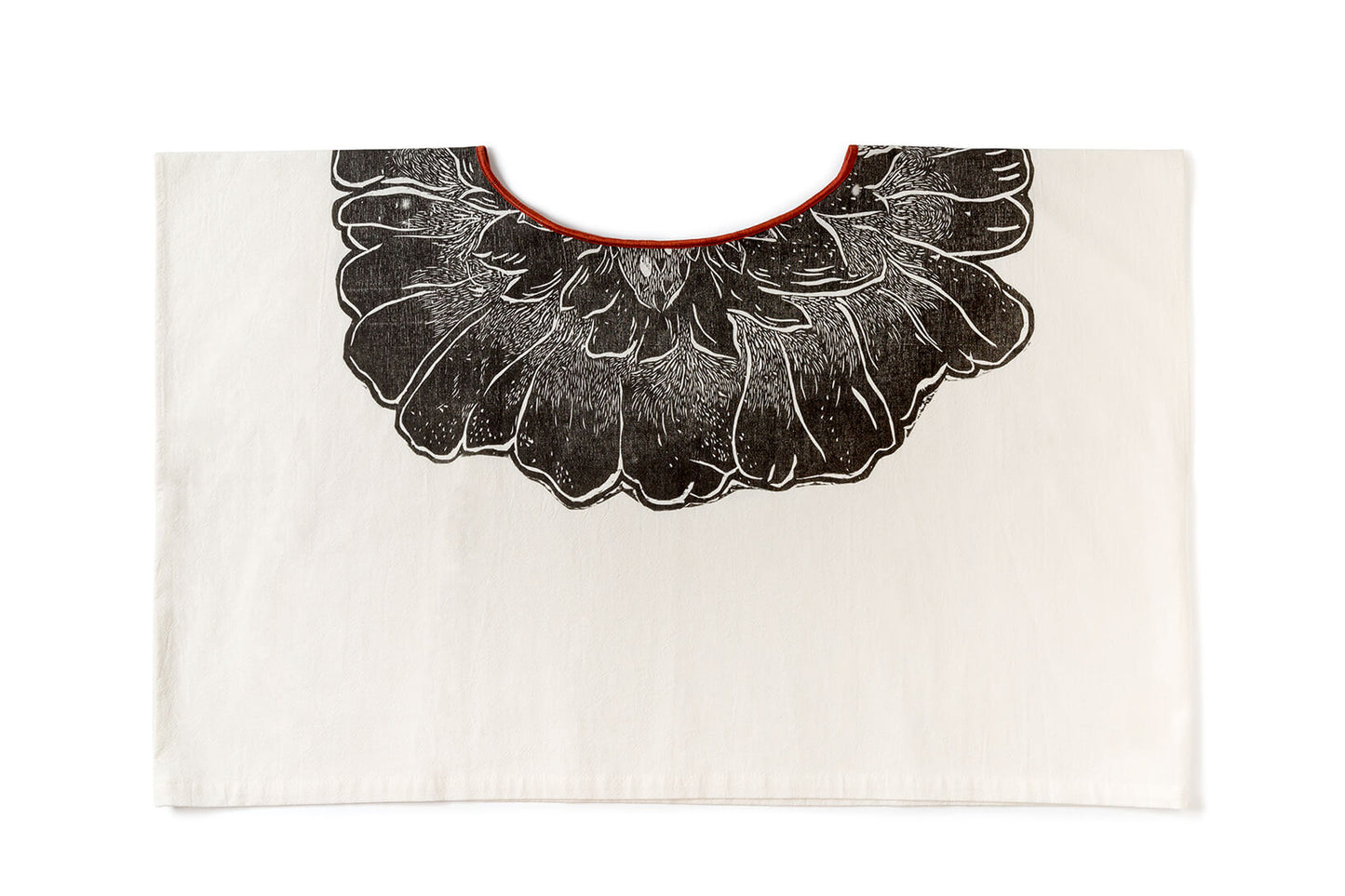Huipil crop top Flor de Muerto Negro