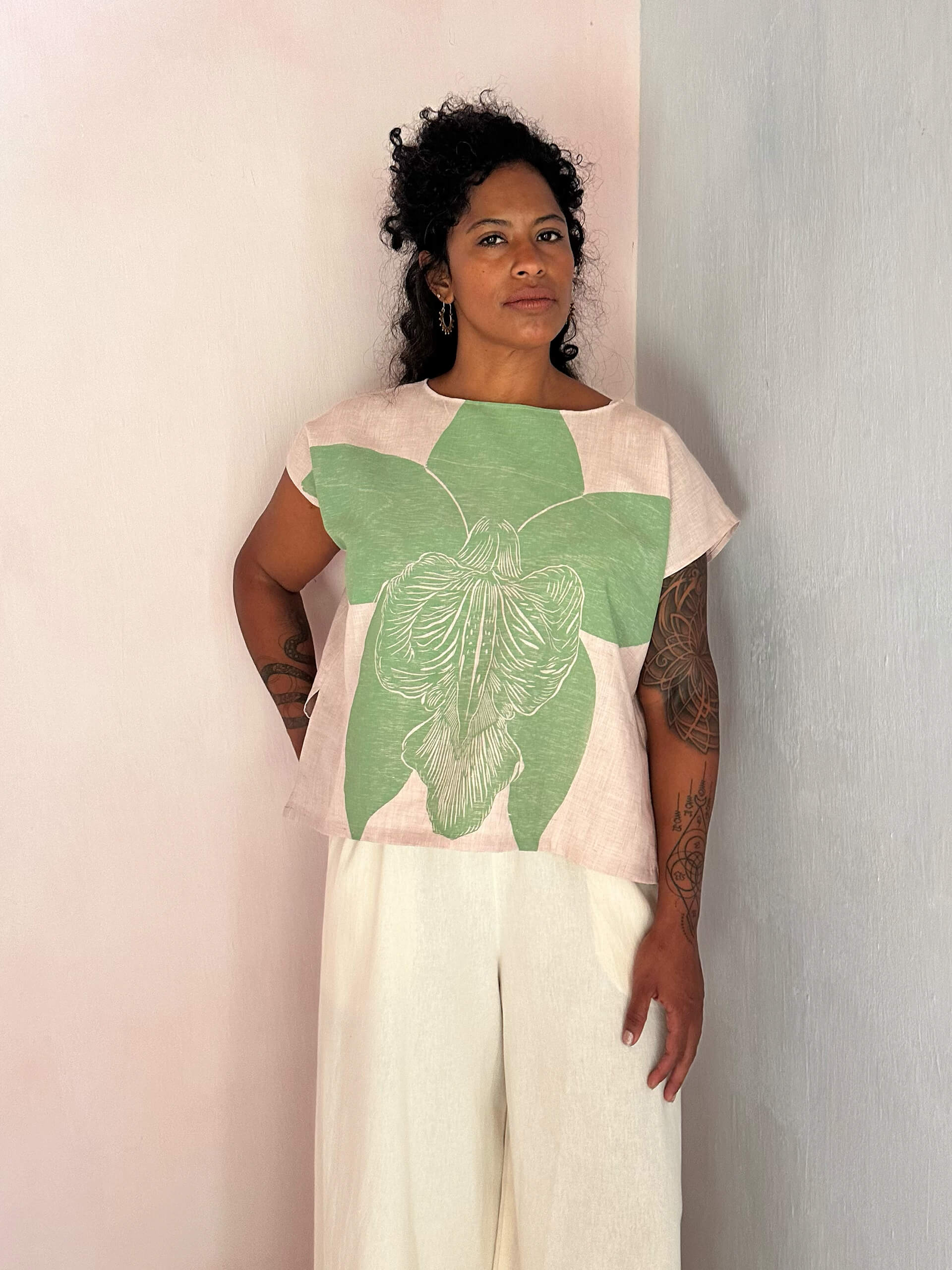 Blusa Orquídea Todos Santos Verde