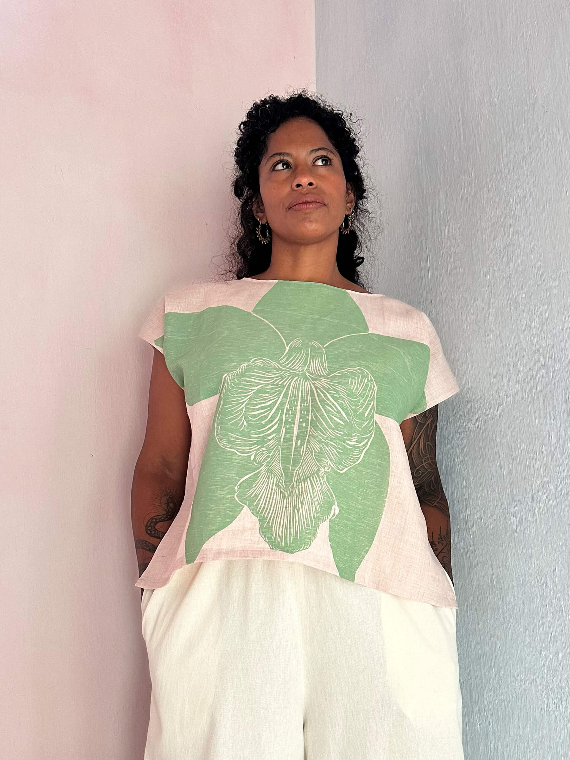 Blusa Orquídea Todos Santos Verde